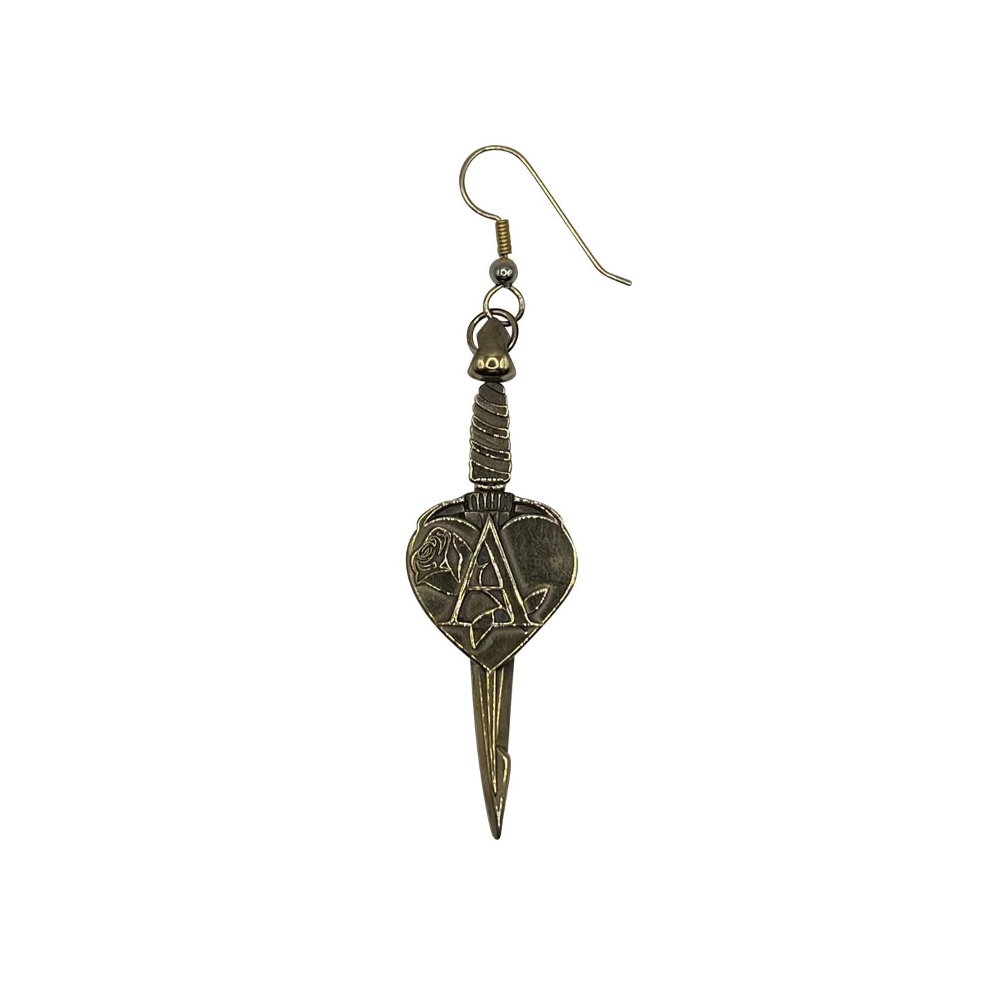 ArtAche Heartache Pendant Earring Brass