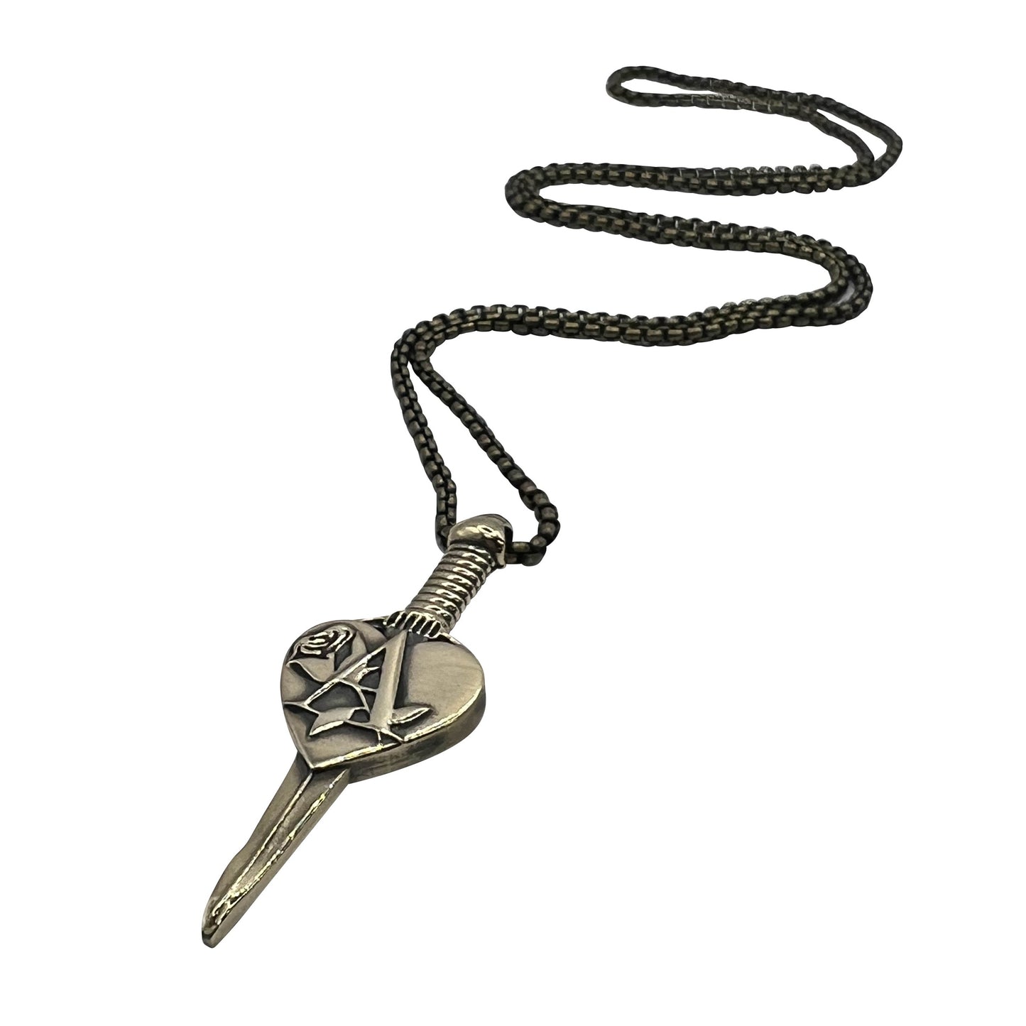 ArtAche Heartache Pendant Necklace Brass