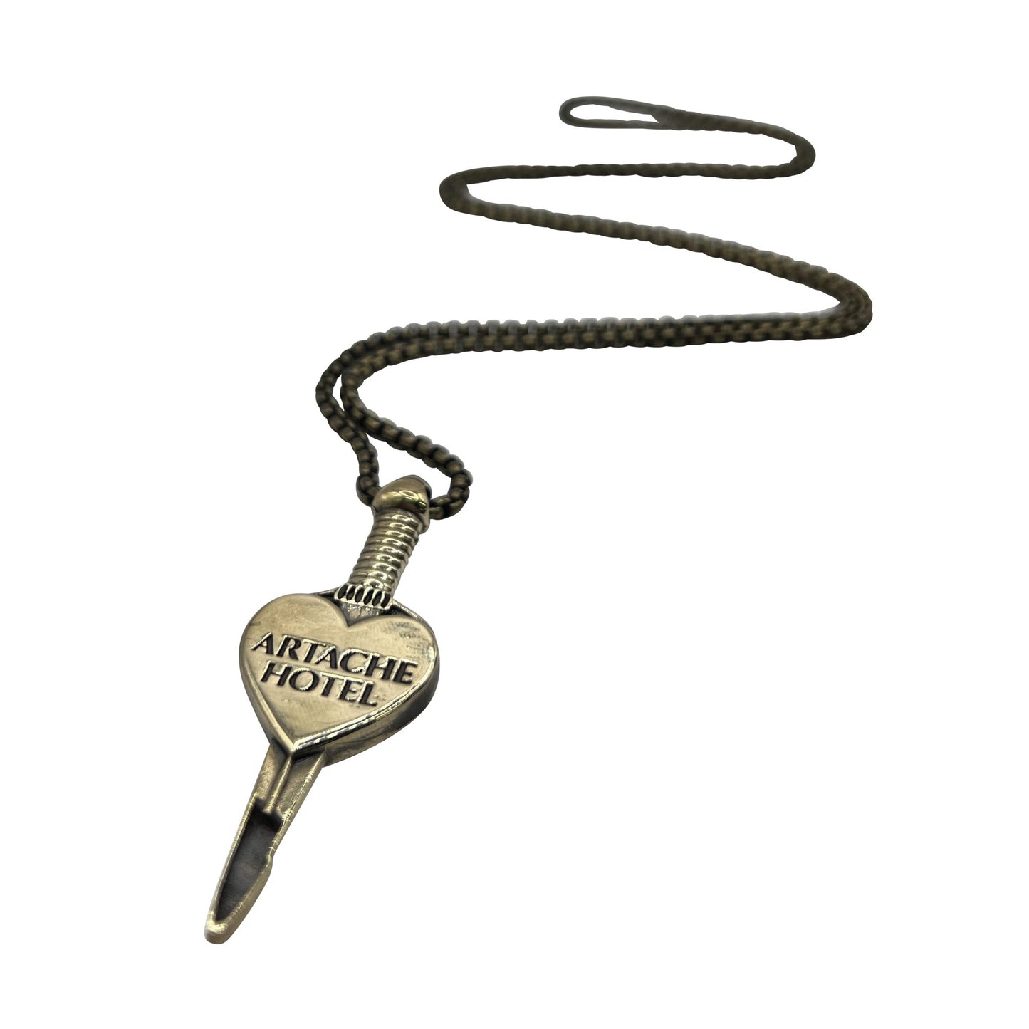 ArtAche Heartache Pendant Necklace Brass