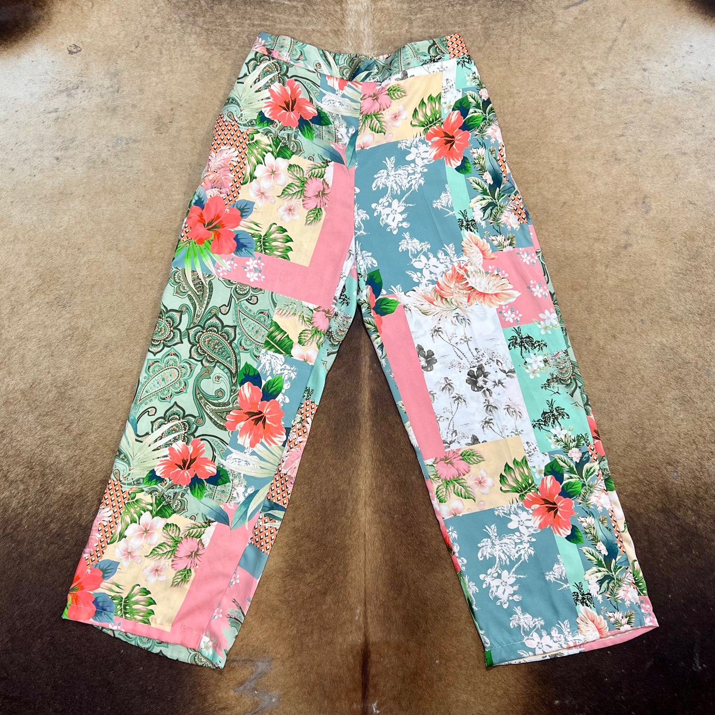 Women's Floral Pants - MED