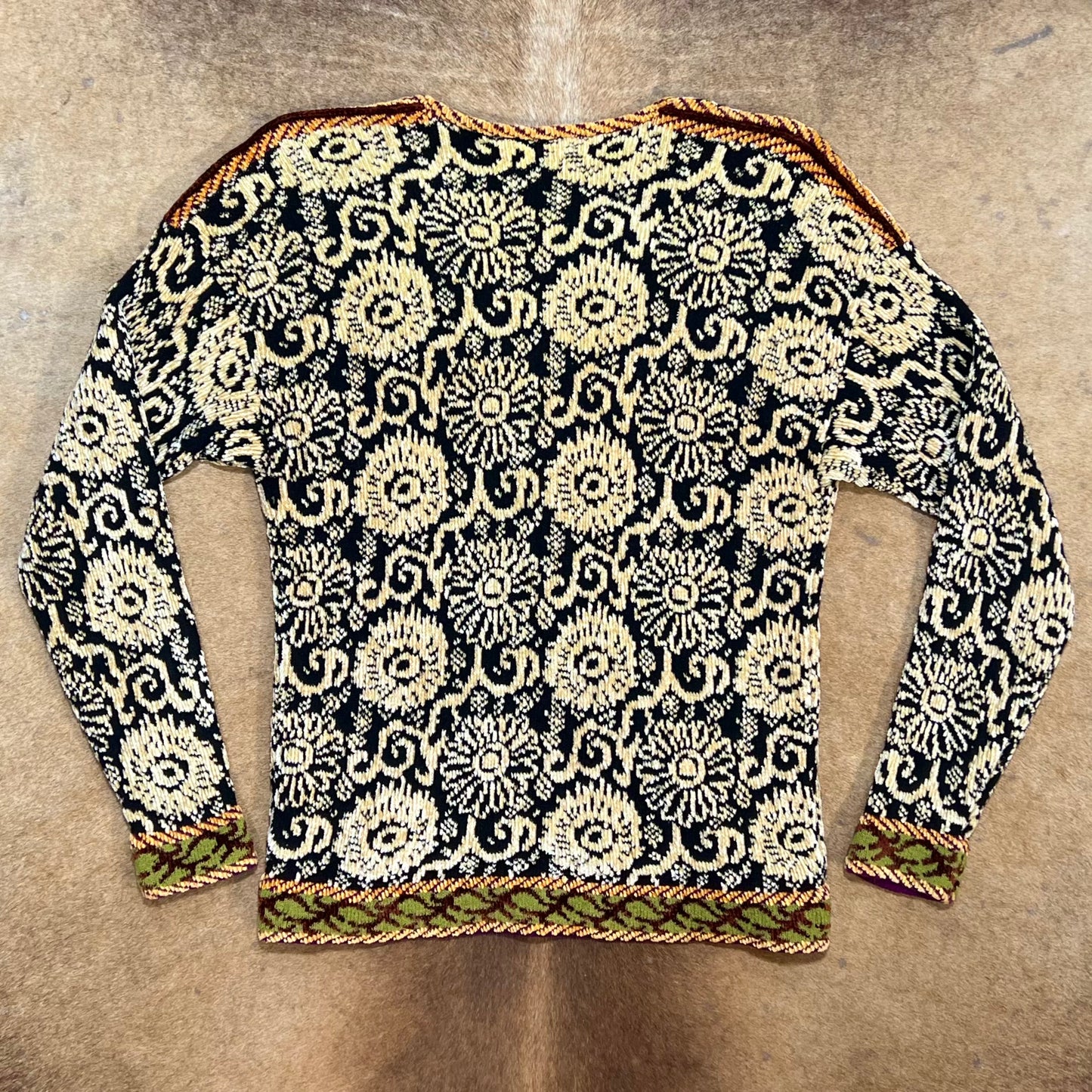 Women's Long Sleeve Printed Cardigan - MED