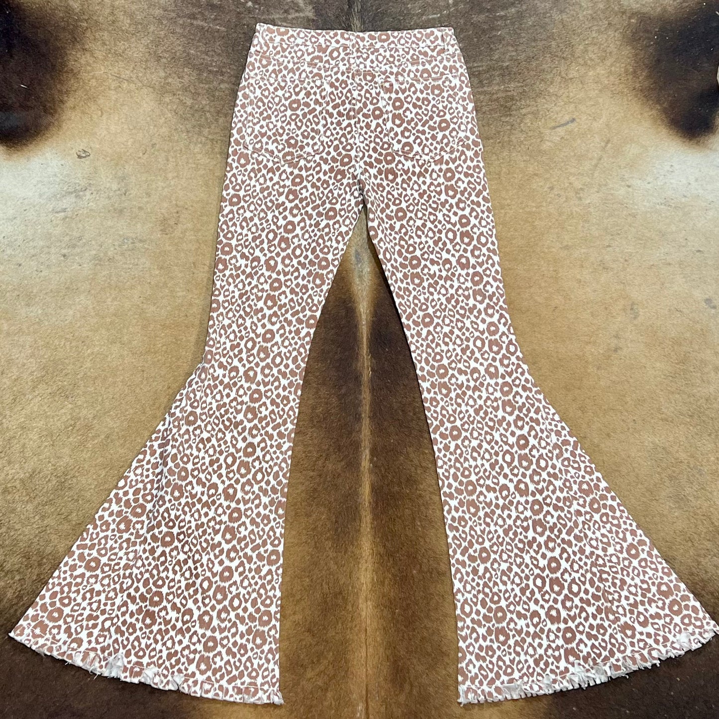 Cheetah Print Flare Jeans Size 6