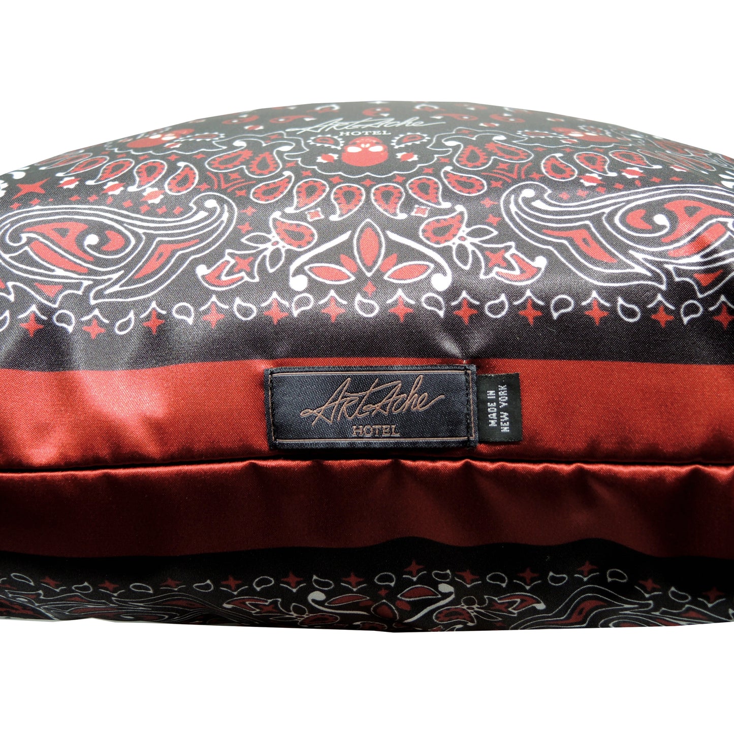 Flaming Skull Bandana Decorative Throw Pillow