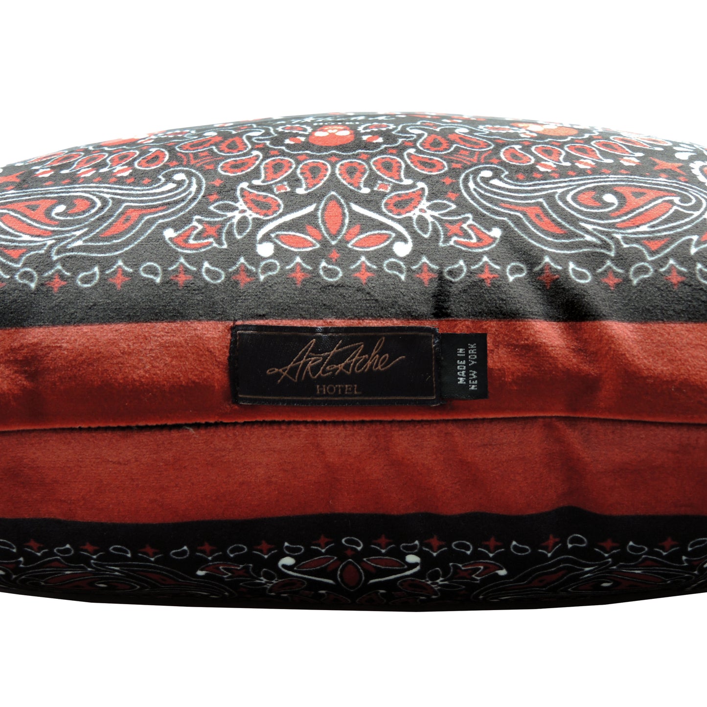 Flaming Skull Bandana Decorative Throw Pillow