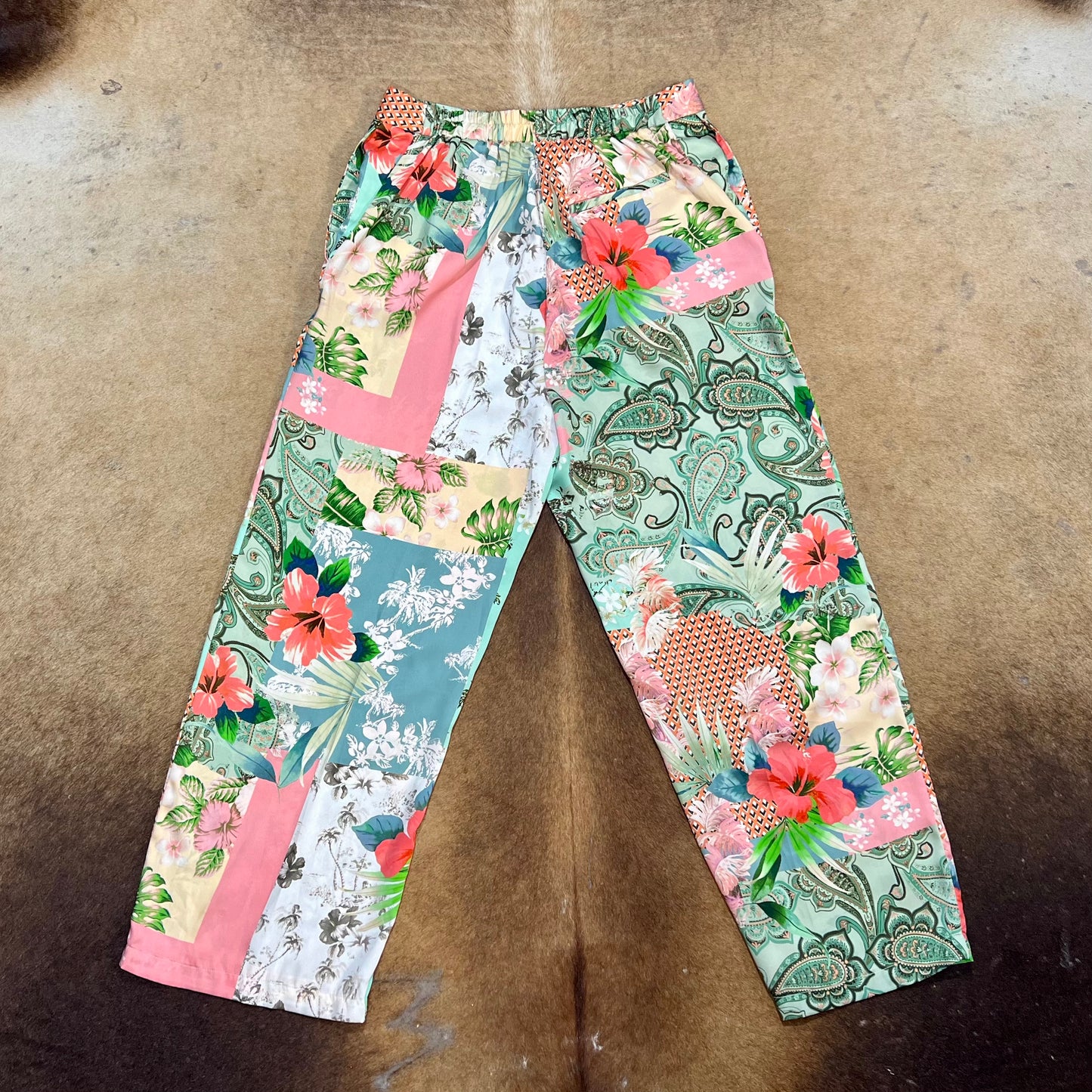 Women's Floral Pants - MED