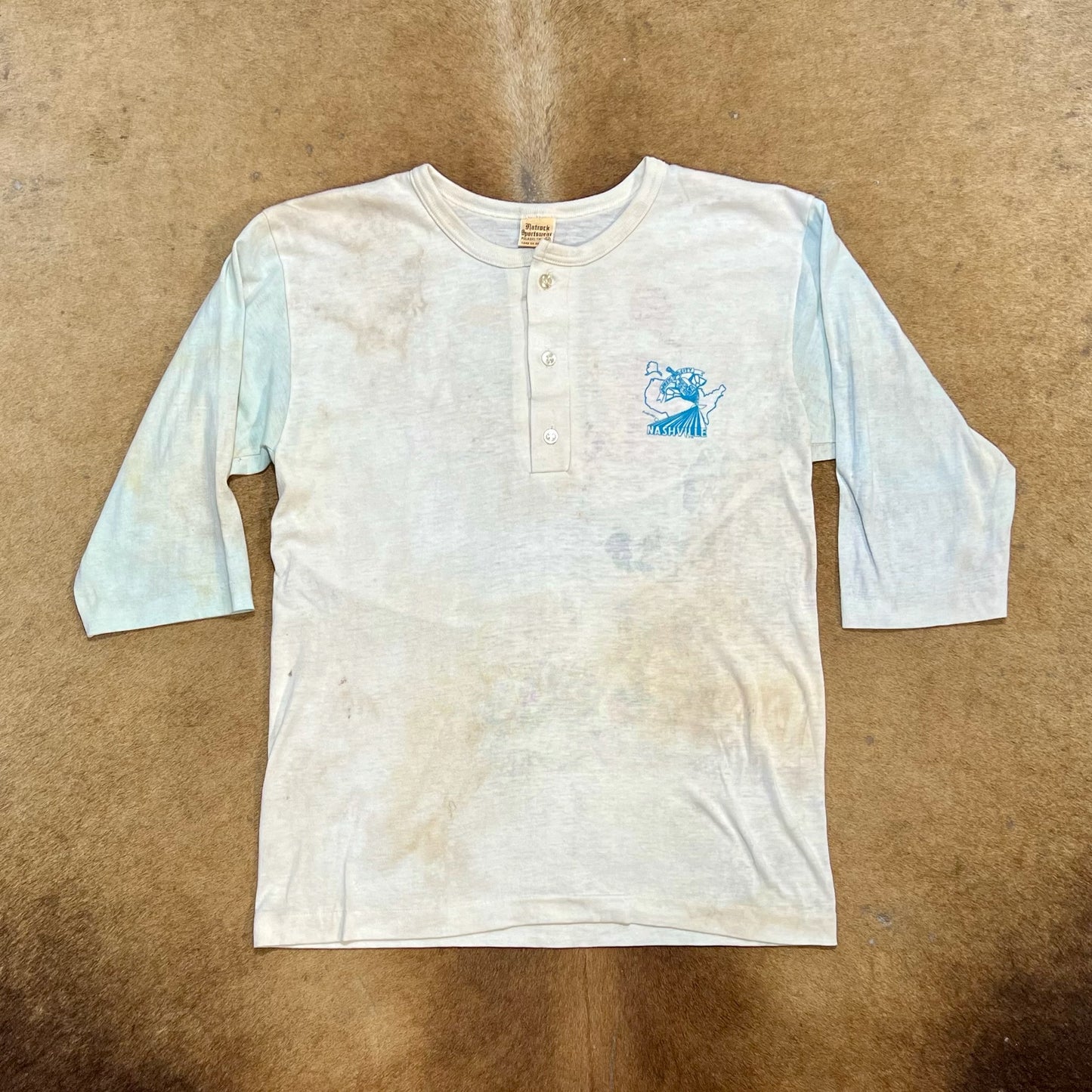 Vintage Baseball Style Nashville T-Shirt - SMALL